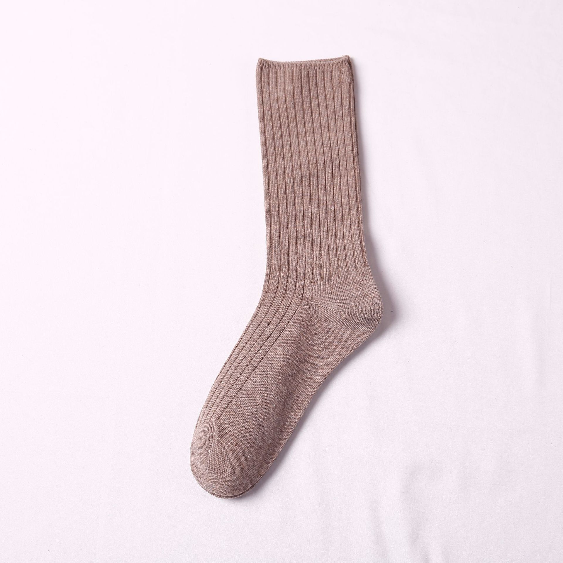 Meias Cáqui de Algodão para Mulheres