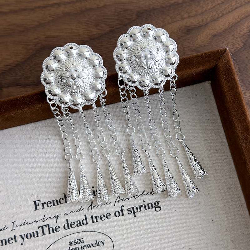 Εθνοτική Κλιπς Μαλλιών με Φούντες